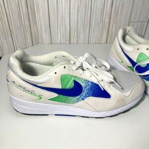 Nike Air Skylar 2- Men's Sneaker- Size US 12- White/Blue/Lime Green